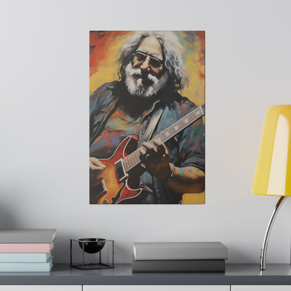 Jerry Garcia Playing Guitar  | Stretched Canvas Print