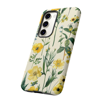 Floral Sage Yellow Wildflower Phone Case