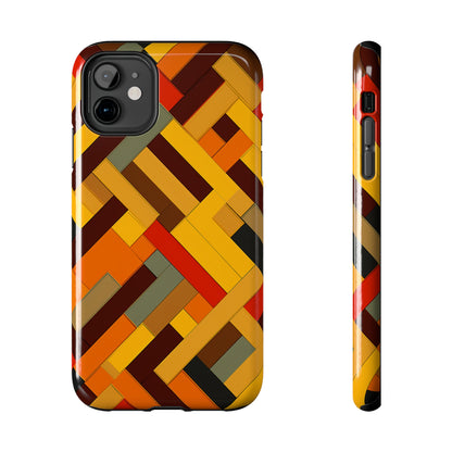 iPhone Tough Case: Intricate & Durable - The Weave Geometric Art Pattern