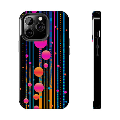 Experience a Blast from the Past: Retro Psychedelic Bubbles Tough Case for Apple iPhone Models