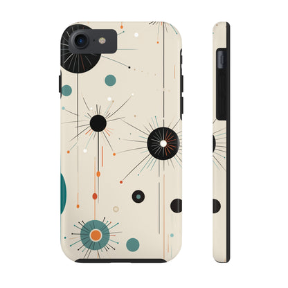 Mid-Century Atomic Age Tough iPhone Case | Retro Phone Cover