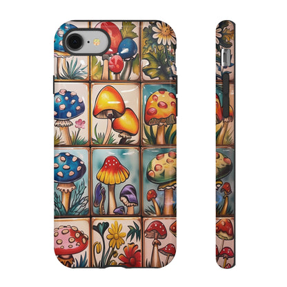 Trippy Magic Mushroom Tile  Abstract Art Phone Case