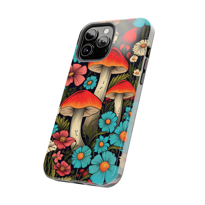Psychedelic Retro Mushrooms iPhone case | Dive into Vintage Vibes