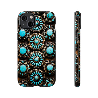 Vintage Navajo Native American Turquoise Concho Phone Case