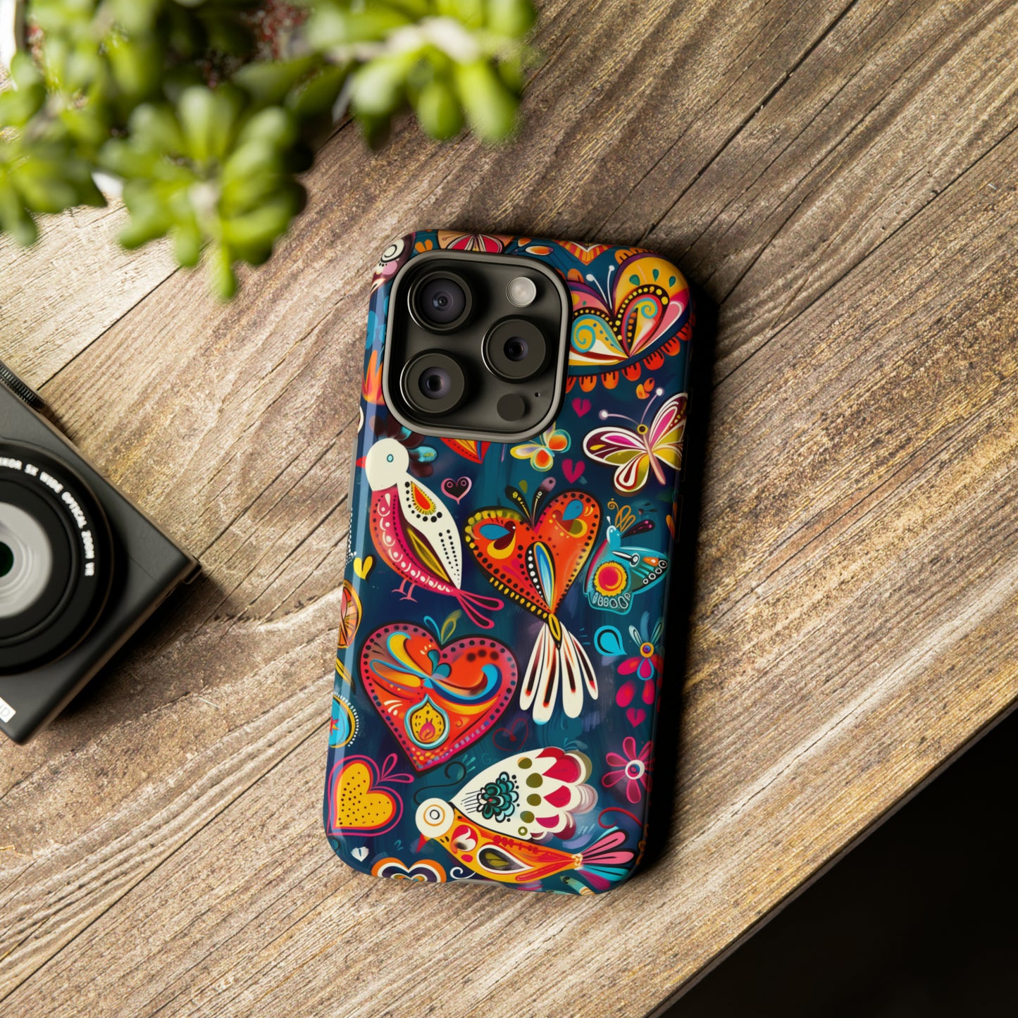 Bright Colorful Mexican Style Mural Painting Phone Case