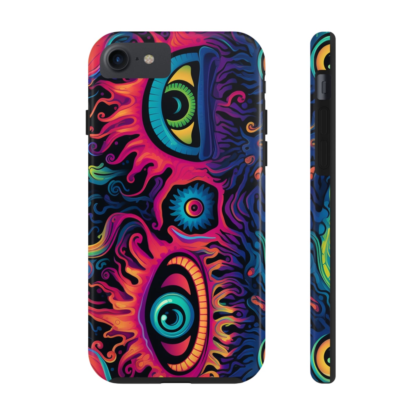 Psychedelic Art: The Eyes Upon Us iPhone Case | Embrace the Mystique of Trippy Visuals