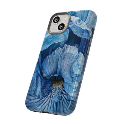 Floral Blue Iris Oil Painting Flower Phone Case