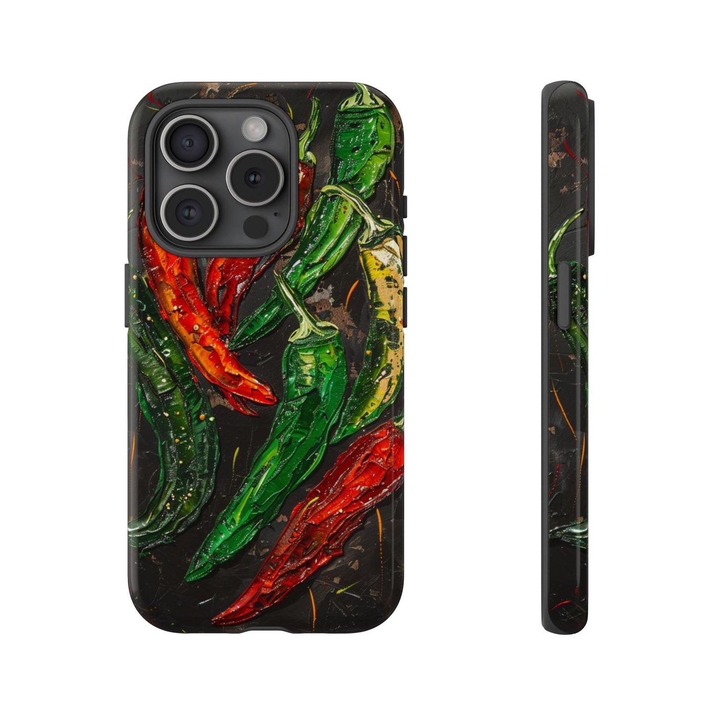 Green and Red Chili Peppers Phone Case