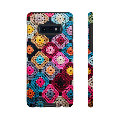 Vintage Floral Crochet Blanket Knit Look Phone Case