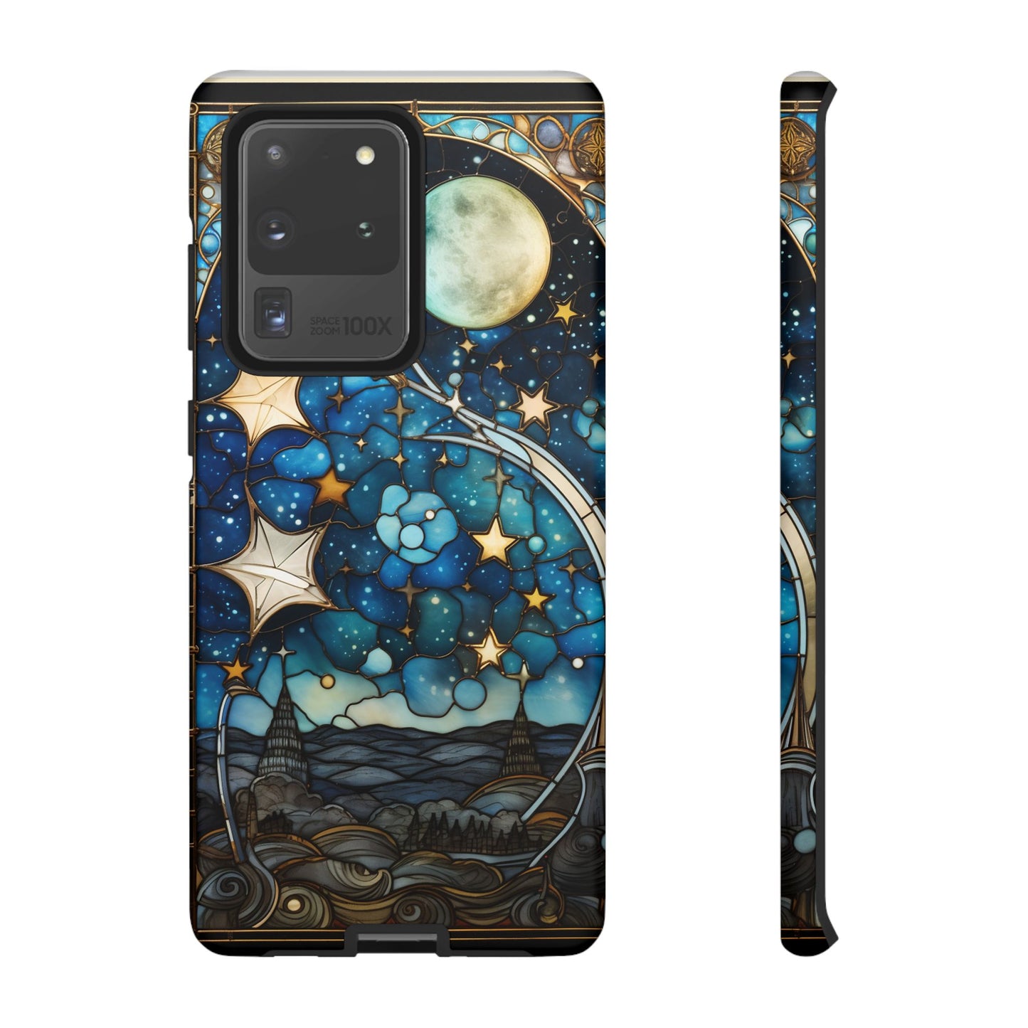 Boho Starry Night Stained Glass Artistry Phone Cover