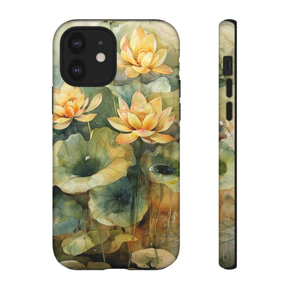 Zen Lotus Watercolor Painting iPhone 15 Case