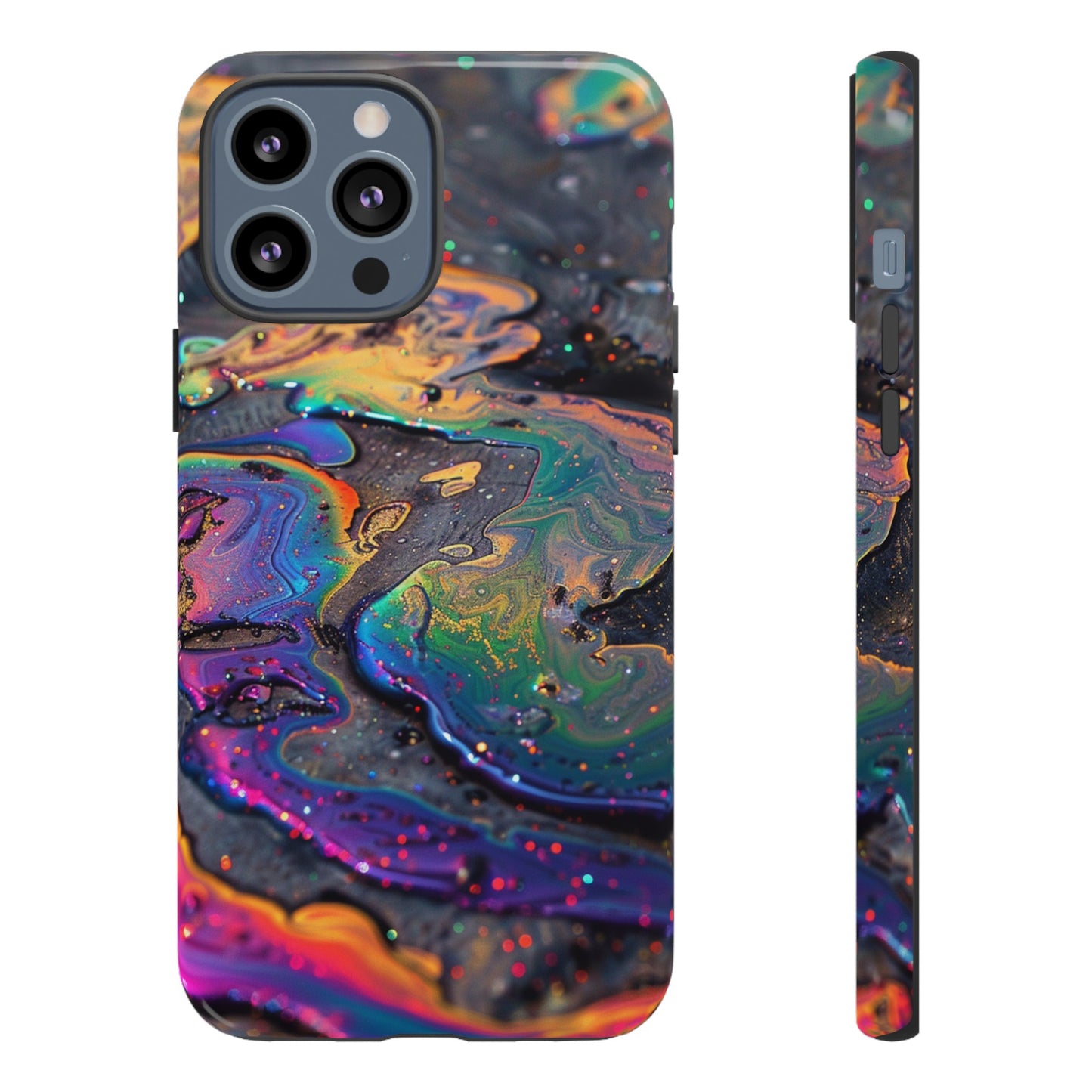 Opalescent Marbled Holographic Print Phone Case