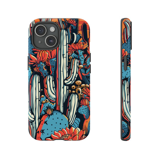 Retro 1960s Psychedelic Flowers Phone Case for iPhone 15