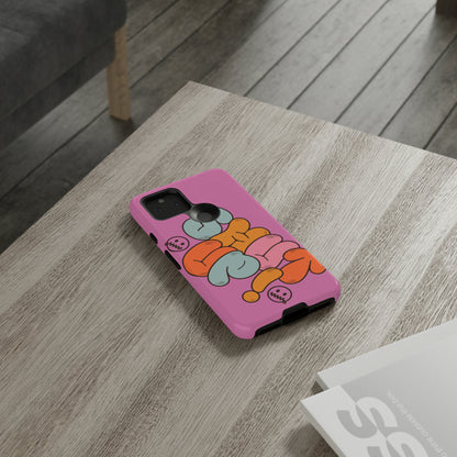 Shut Up Phone Case | Warm Retro Psychedelic Colors | For iPhone, Pixel, Samsung