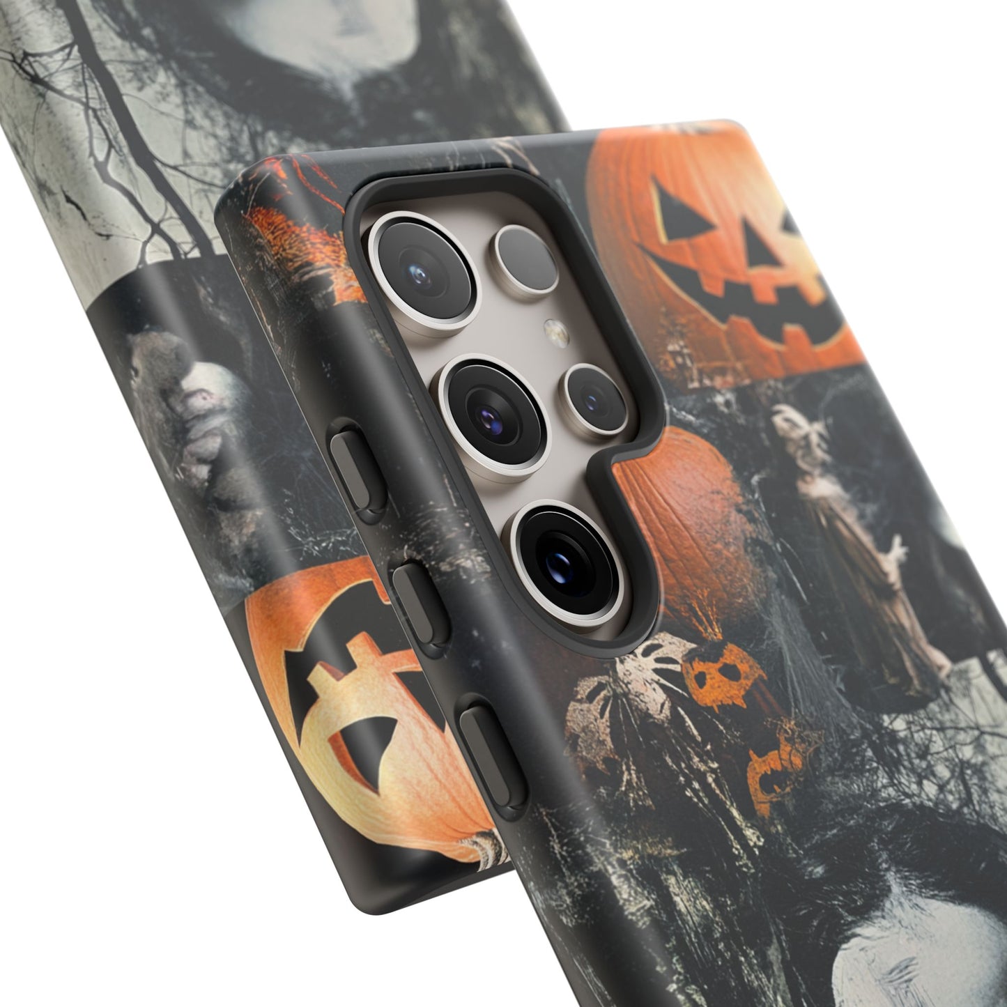 Vintage Halloween Collage Wednesday Goth Style Jackolantern Spooky Phone Cover