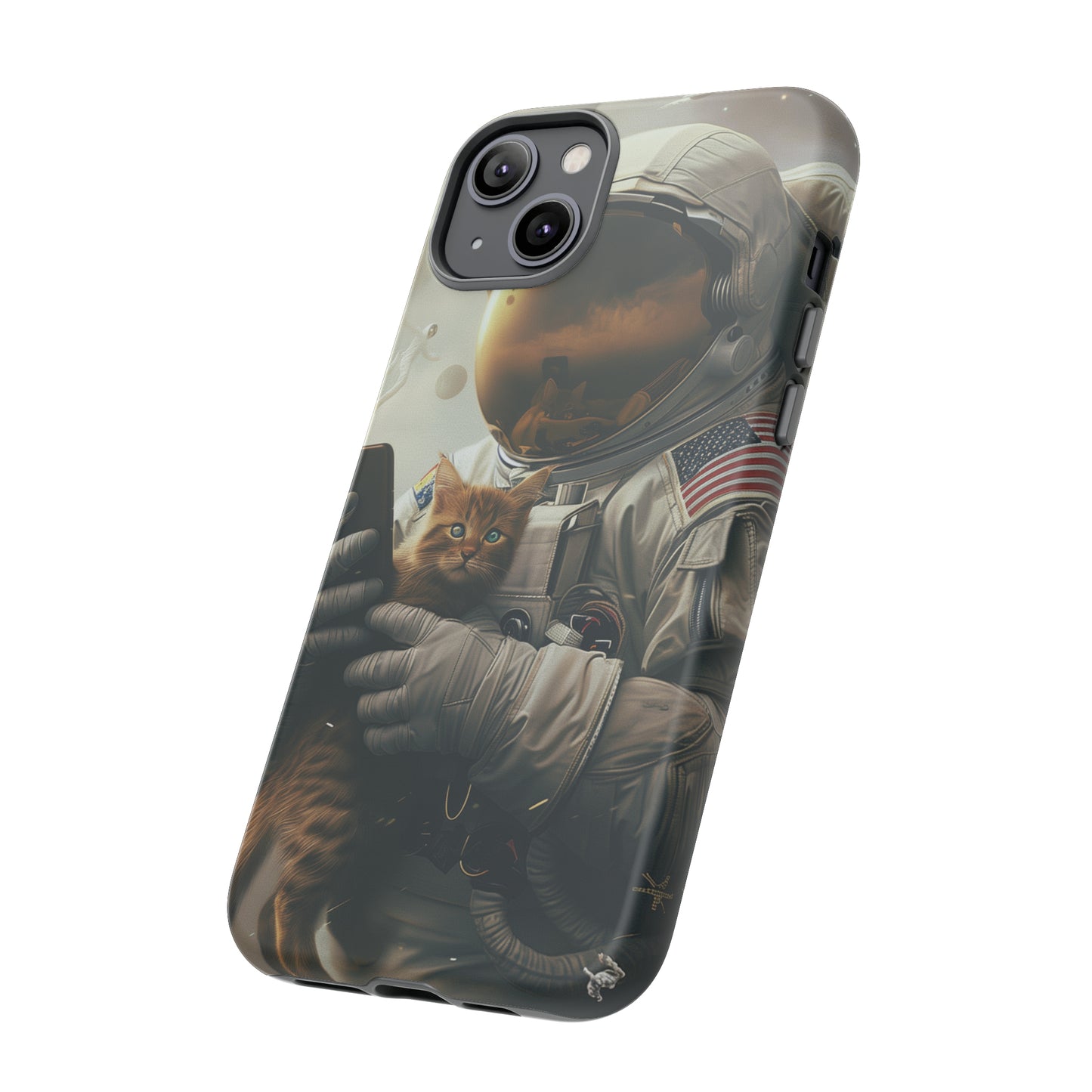 The Astronaut and the Cat Phone Case