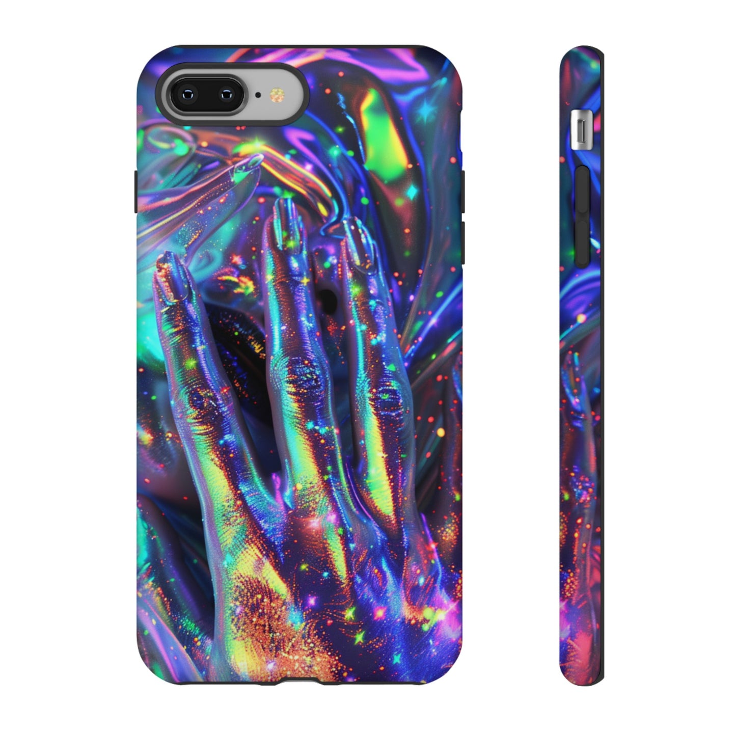 Marbled opalescent Holographic Print Phone Case