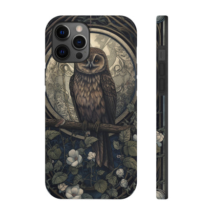 The Hermit Owl | Dark Academia Aesthetic Retro Tough iPhone Case | Embrace Mystical Vibes with Captivating Tarot Art and Reliable Protection