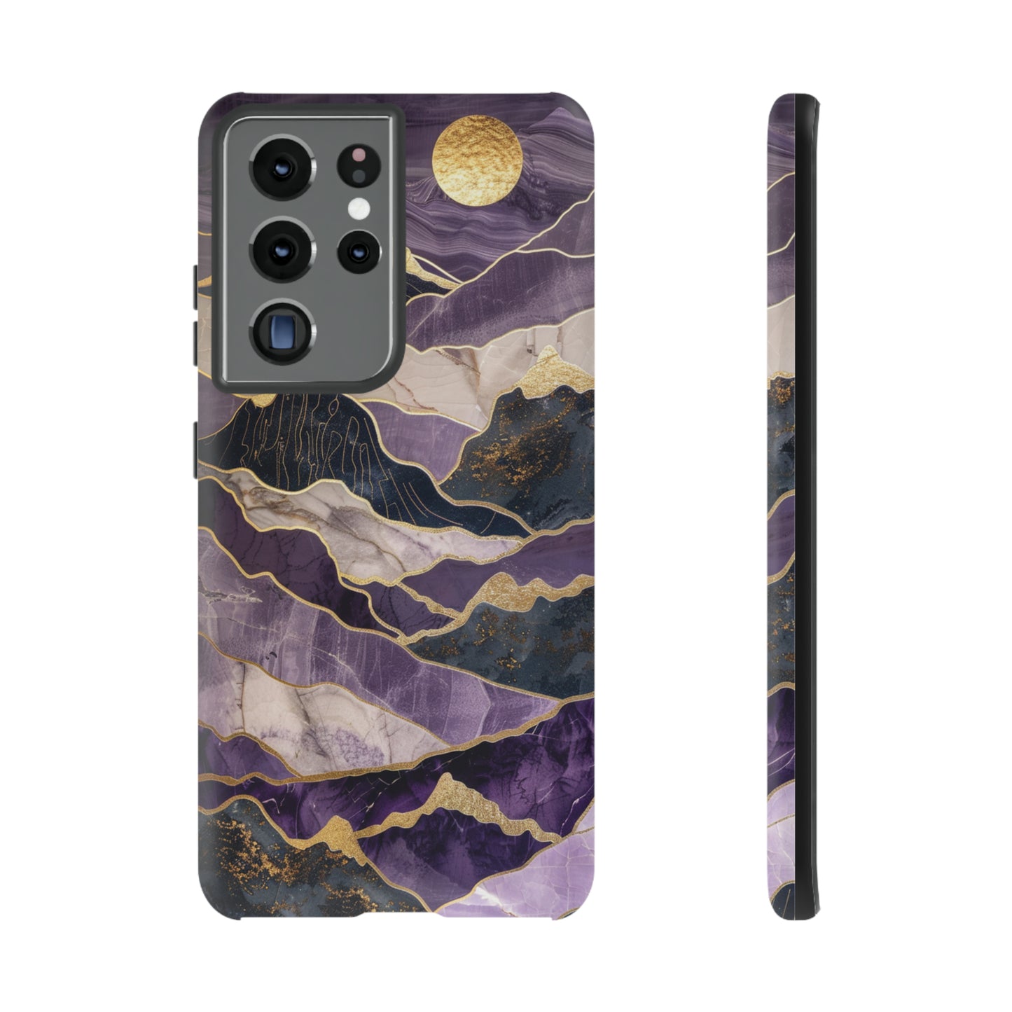 Abstract Purple Gold Mountain Phone Case