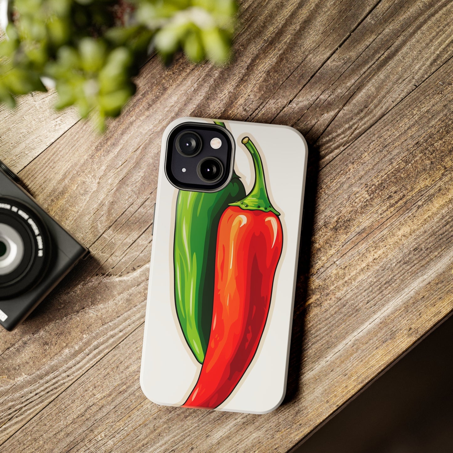 Green or Red Hot Chiles iPhone Case | New Mexico Fiery Flavors for Spice Lovers