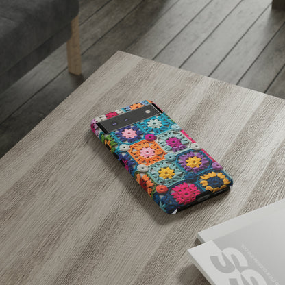 Vintage Crochet Blanket Look Phone Case