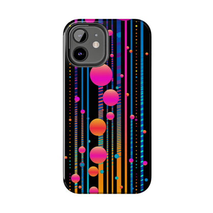 Experience a Blast from the Past: Retro Psychedelic Bubbles Tough Case for Apple iPhone Models