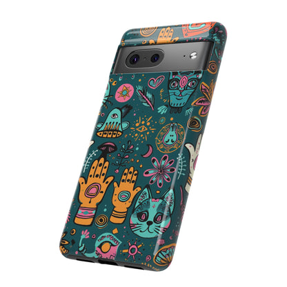 Kabbalistic Kitty Talisman Collage Phone Case