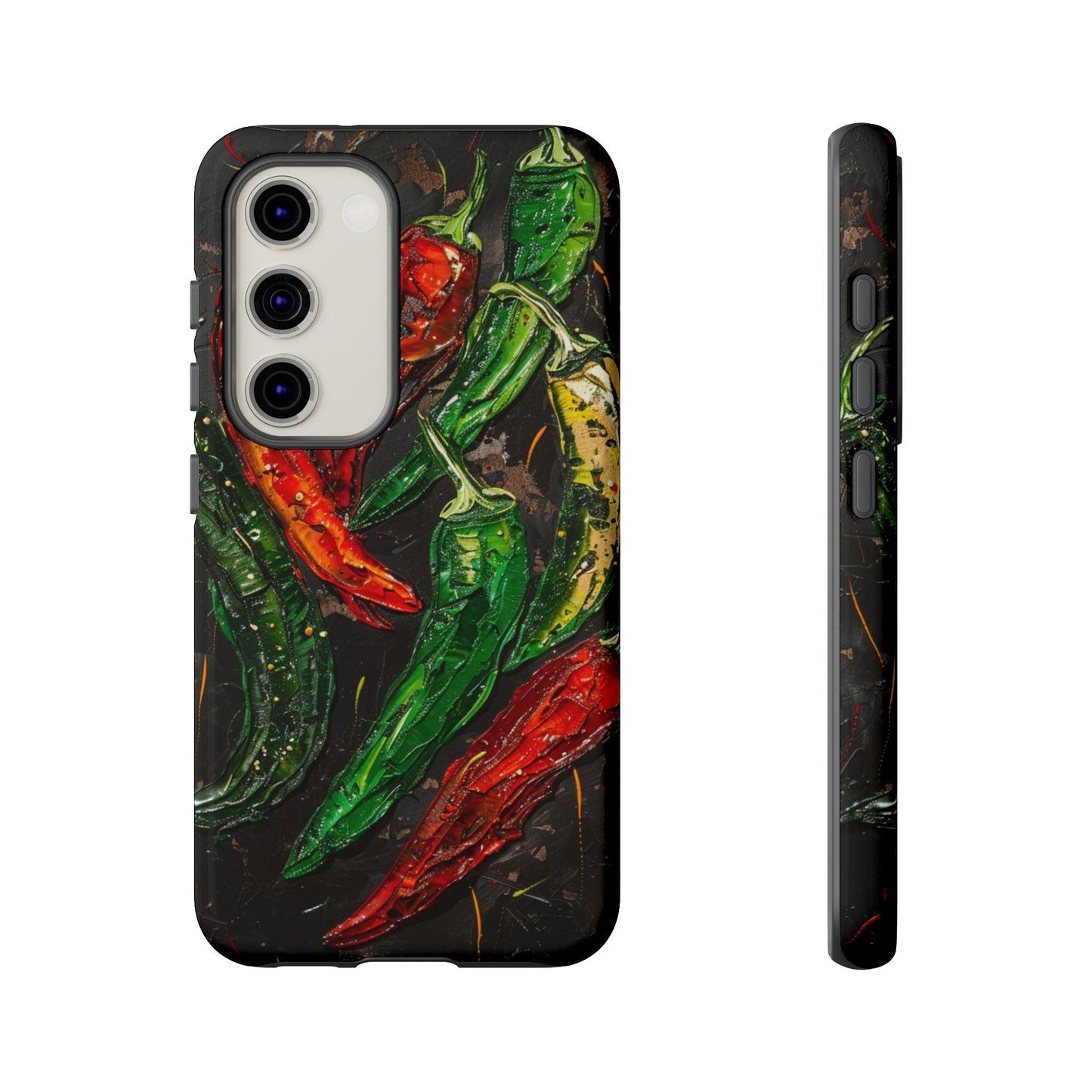 Green and Red Chili Peppers Phone Case