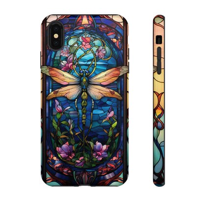 Art Nouveau Stained Glass Dragonfly Phone Case