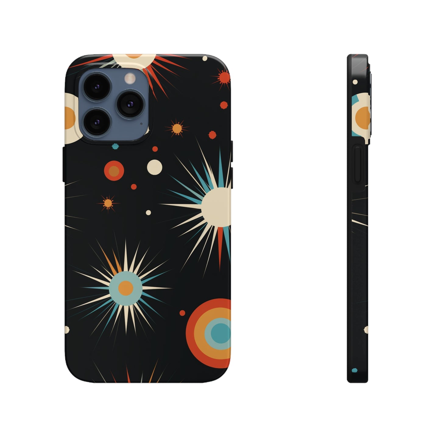 Mid-Century Atomic Age Tough iPhone Case | Retro Phone Cover