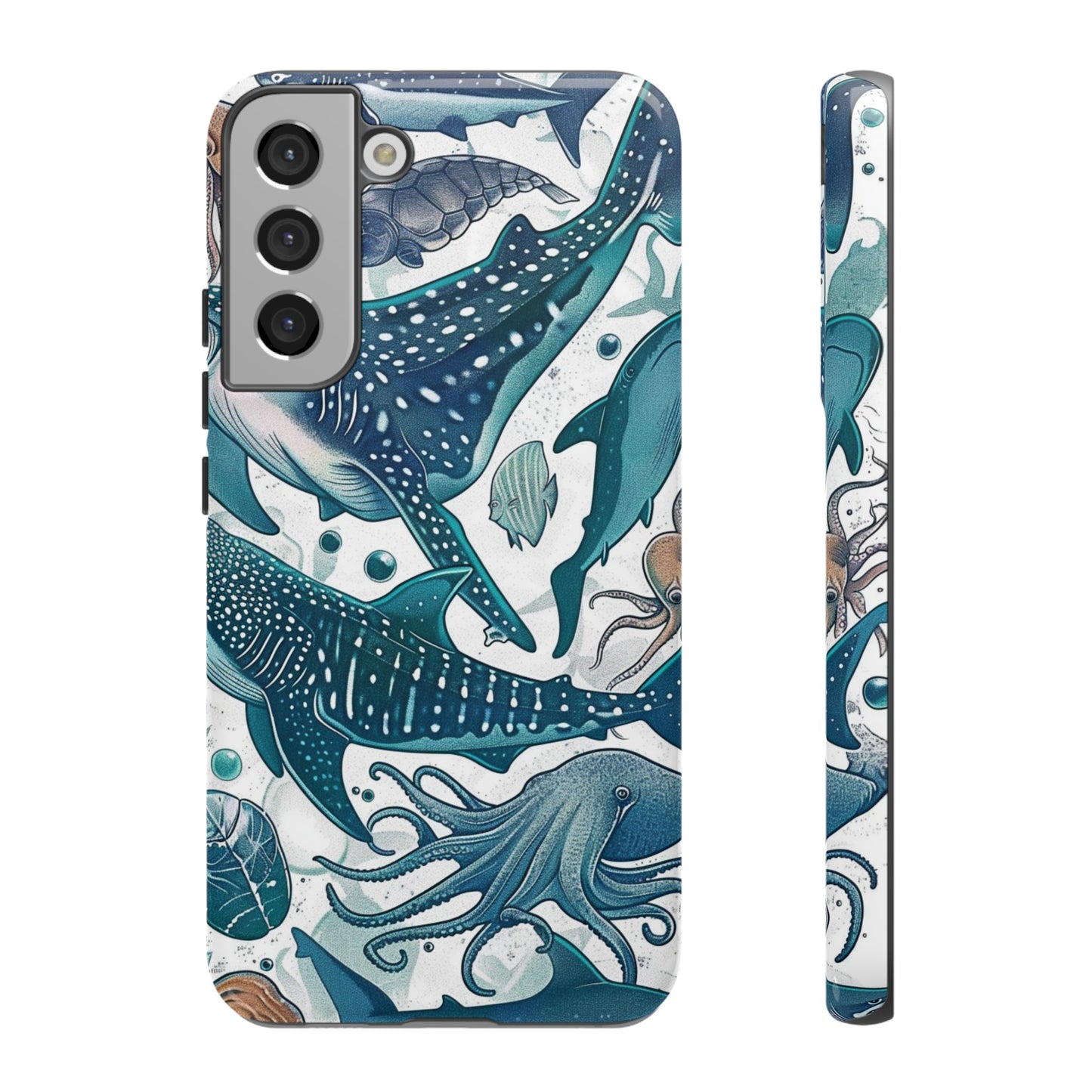 Undersea World Shark, Turtle, Manta Ray Phone Case