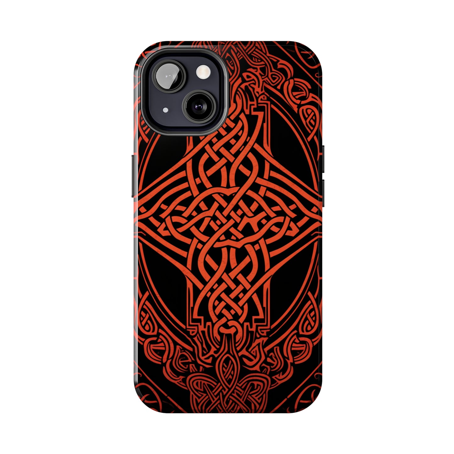 Eternal Weave iPhone Case, Red Celtic Tribal Knots | Timeless Symbolism iPhone Case for Models 11 through 14 Pro Max