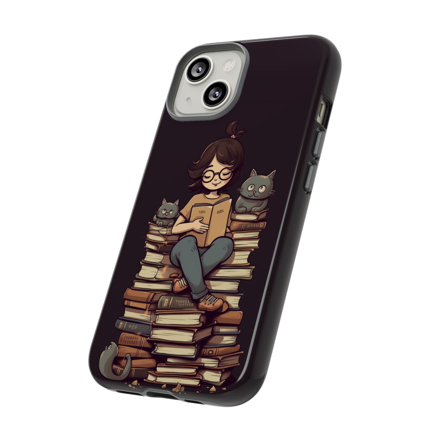 Cats and Books Phone Case