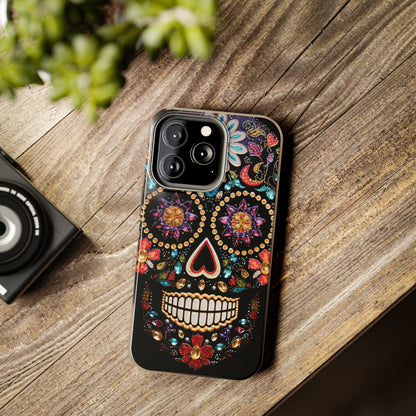 Sugar Skull iPhone Case | Dia de los Muertos Design for Apple iPhone | Halloween Aesthetic