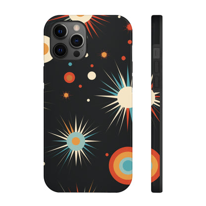 Mid-Century Atomic Age Tough iPhone Case | Retro Phone Cover