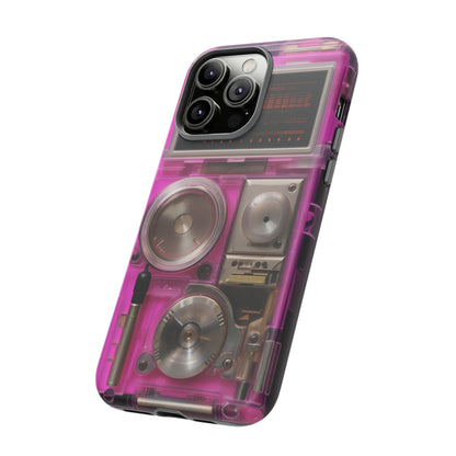 Cyberpunk Techno Gadget Walkman: Retro-Futuristic Premium Tough Phone Case | Iconic Style for iPhone, Samsung Galaxy, and Google Pixel