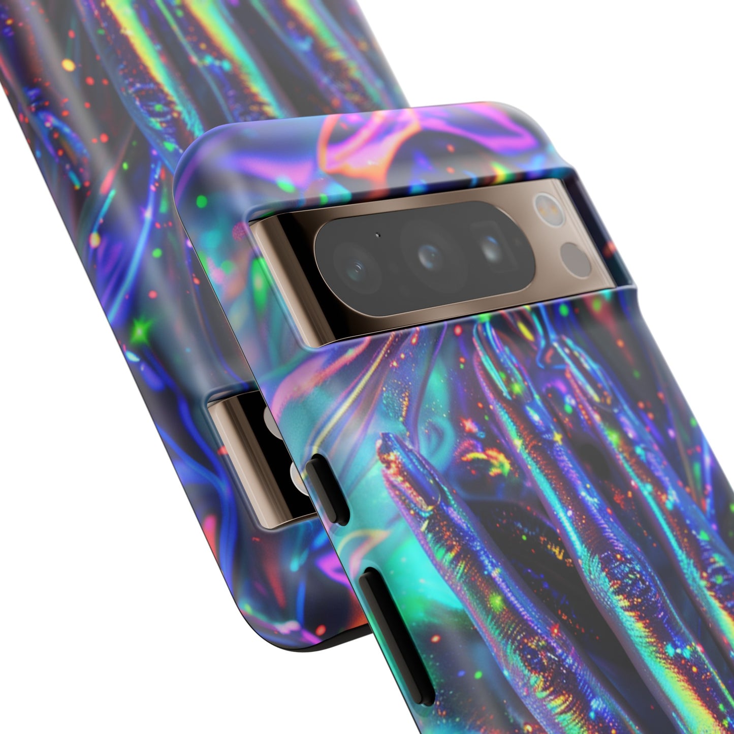 Marbled opalescent Holographic Print Phone Case