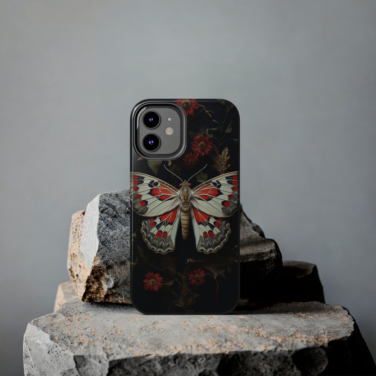 Deadhead Moth Gothic Floral Aesthetic Dark Academia iPhone Case | Embrace Mysterious Elegance