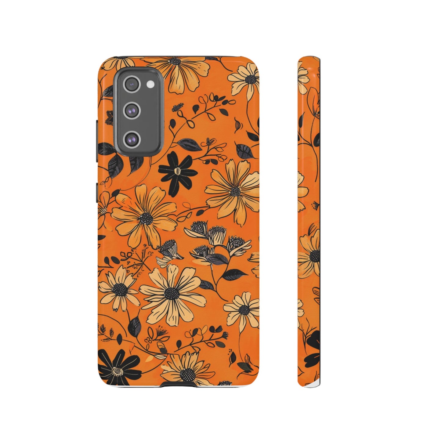 Orange Floral Phone Case Cute Summer Flower Aesthetic