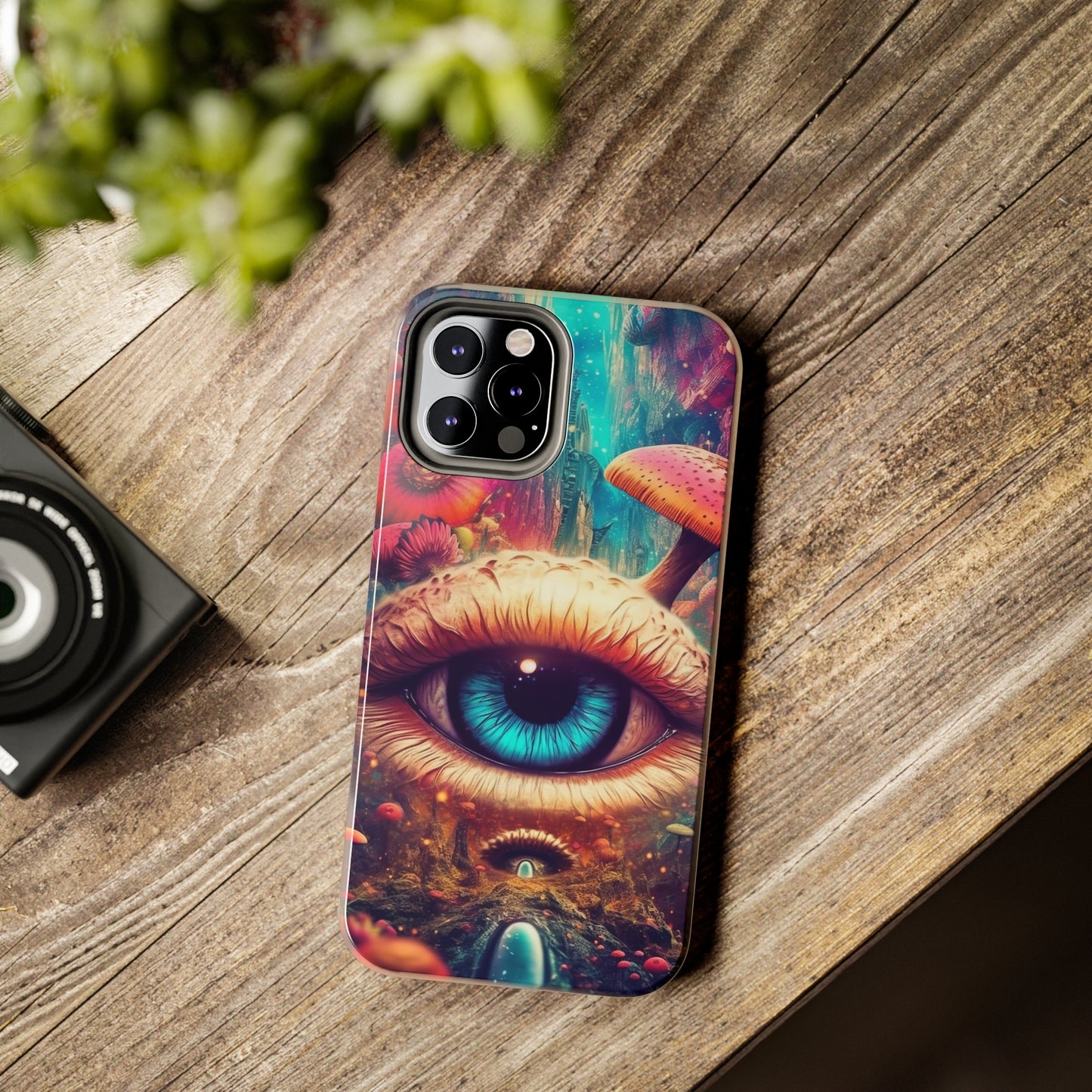 Eye of the Mushroom Psychedelic Art iPhone Case | Embrace the Trippy Enigma