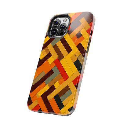 iPhone Tough Case: Intricate & Durable - The Weave Geometric Art Pattern