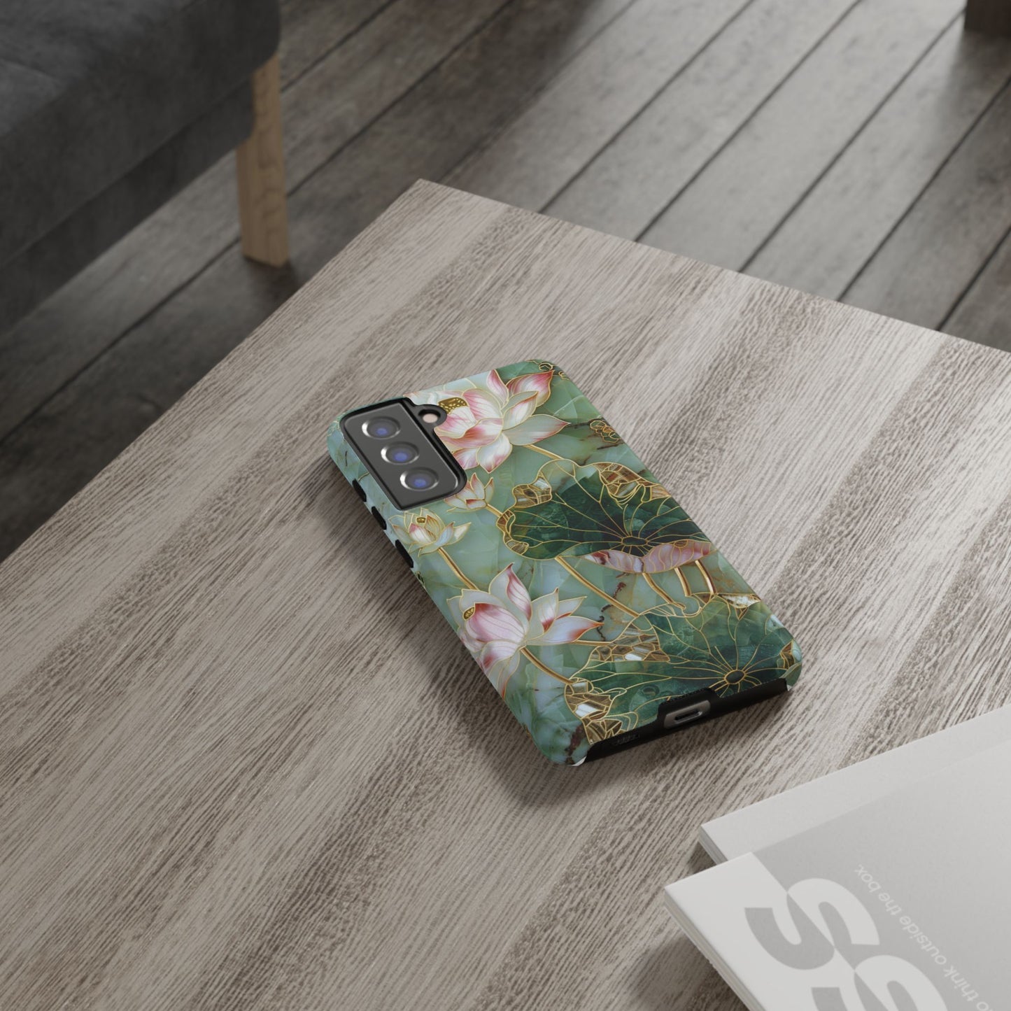 Elegant Floral Phone Case - Tough Cases with Lotus Design