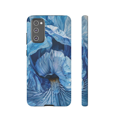 Floral Blue Iris Oil Painting Flower Phone Case