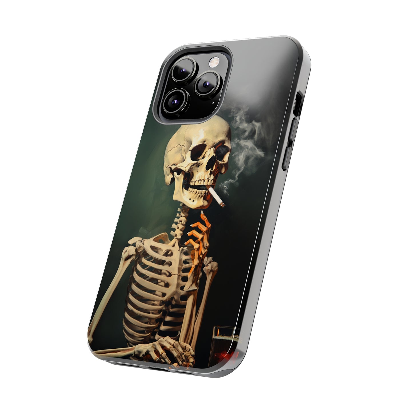 Smoking Skull iPhone Case | Edgy Style with a Mysterious Vibe for iPhone 11, 12, 13, 14, SE 2020 & Mor