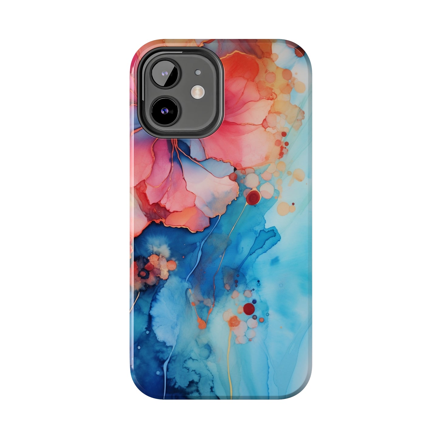 Marbled Floral Watercolor Phone Case | Embrace the Mesmerizing Multicolor Art