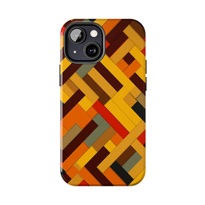 iPhone Tough Case: Intricate & Durable - The Weave Geometric Art Pattern