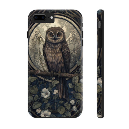 The Hermit Owl | Dark Academia Aesthetic Retro Tough iPhone Case | Embrace Mystical Vibes with Captivating Tarot Art and Reliable Protection