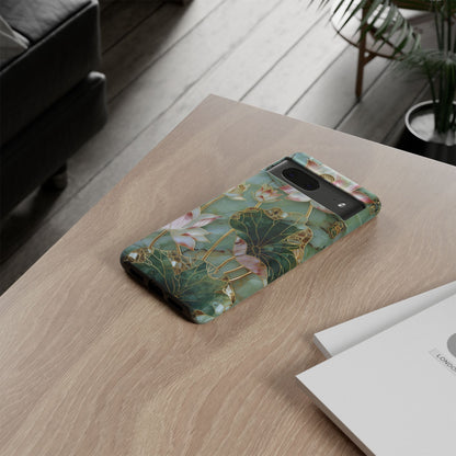 Elegant Floral Phone Case - Tough Cases with Lotus Design