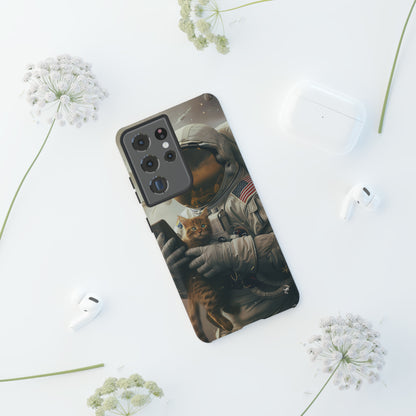 The Astronaut and the Cat Phone Case