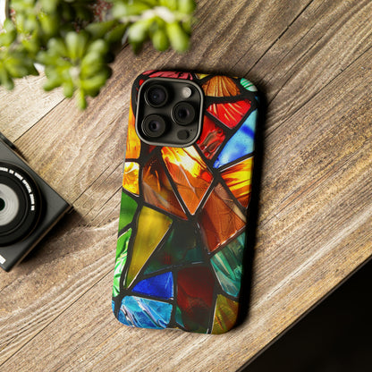 Color Explosion Abstract Stained Glass Phone Case